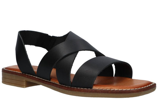 Sandalia Hee 23301 Vaquetilla Negro Piel