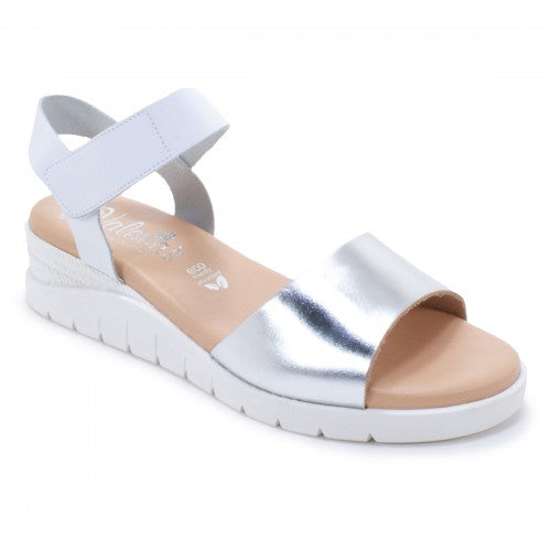 Sandalia Valerias 2035 Blanco Plata
