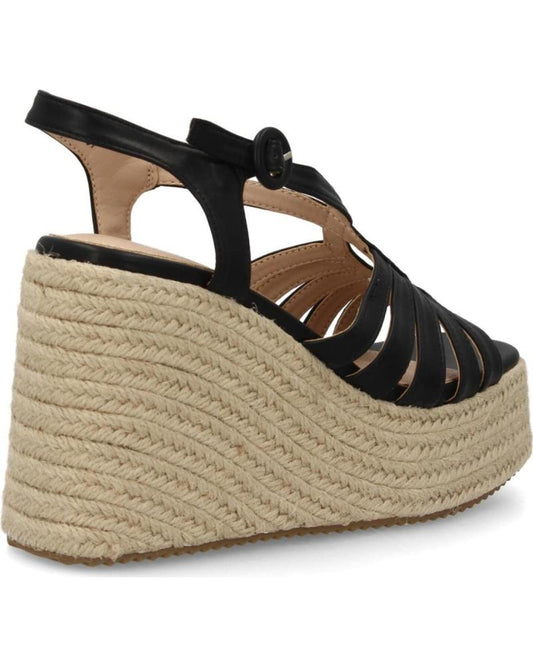 Sandalia HJN 25-1S Plataforma yute negro