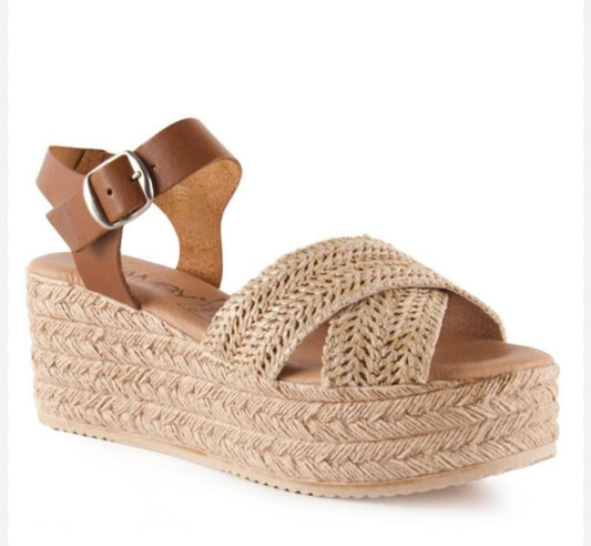 Sandalia Chamby 351 Rafia Beige