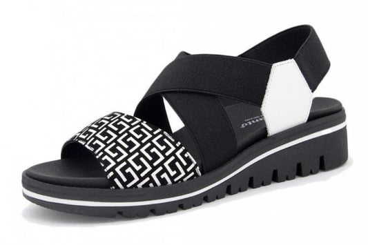 Sandalia Piesanto 250787 Geo Elastico Negro