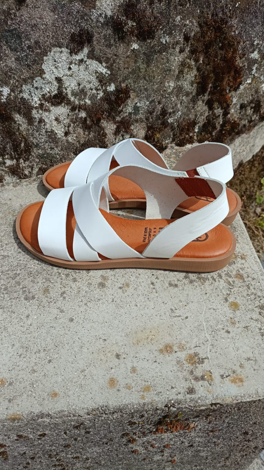 Sandalia Hee 25366 Piel Blanco