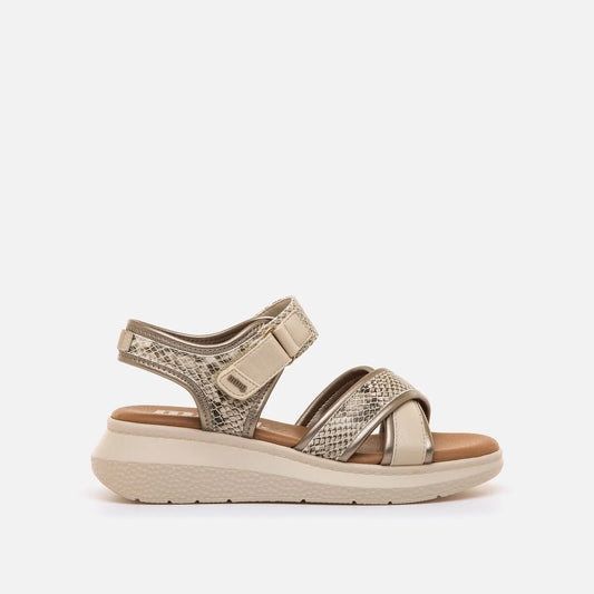 Sandalia Mustang 60933 Taupe Serpiente