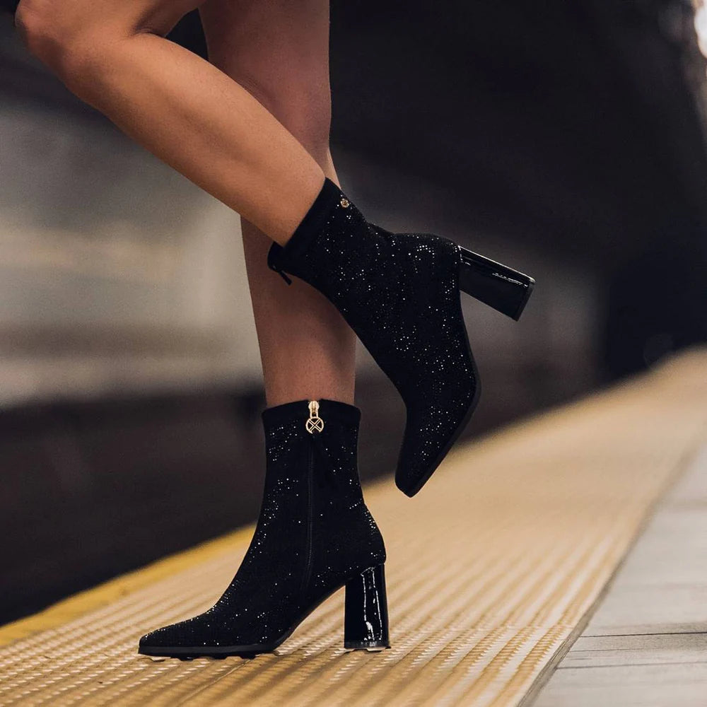 Botín Xti 142047 Negro Strass