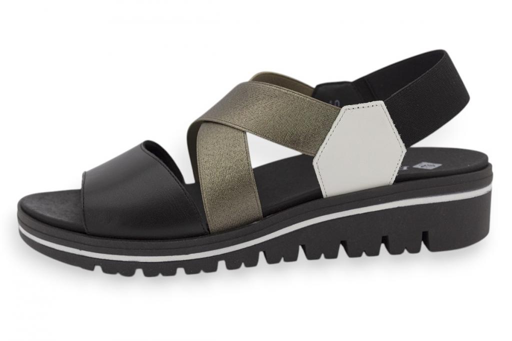 Sandalia Piesanto 260787 NATUR NEGRO ELÁSTICO ZINC