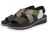 Sandalia Piesanto 260787 NATUR NEGRO ELÁSTICO ZINC