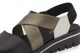 Sandalia Piesanto 260787 NATUR NEGRO ELÁSTICO ZINC