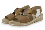 Sandalia Piesanto 260787 NATUR NOGAL ELÁSTICO BRONCE