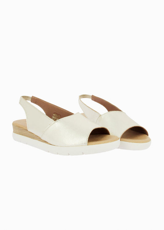 Sandalia Doctor Cutillas 37850 Platino Piel