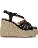 Sandalia HJN 25-1S Plataforma yute negro