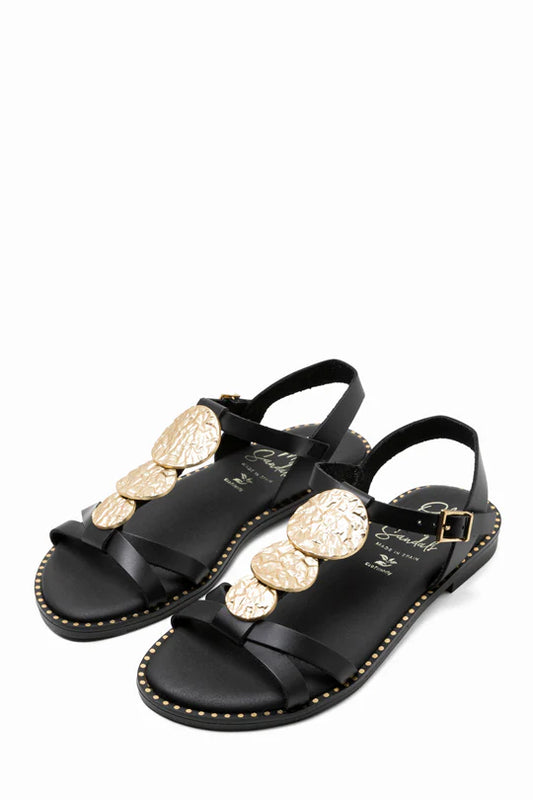 Sandalia OH MY SANDALS 5849 EDURNE PIEL NEGRO