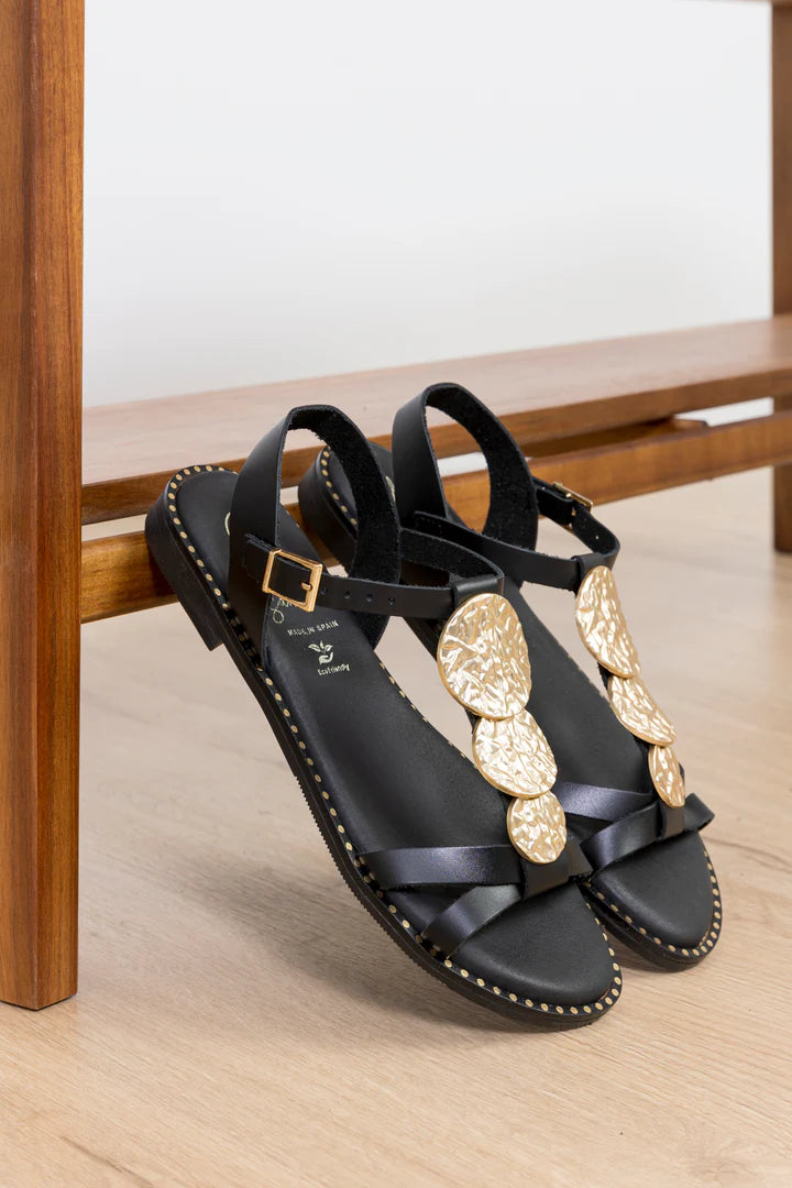 Sandalia OH MY SANDALS 5849 EDURNE PIEL NEGRO