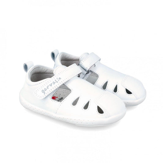 Sandalia Garvalin 242323-D Barefoot Piel Blanco