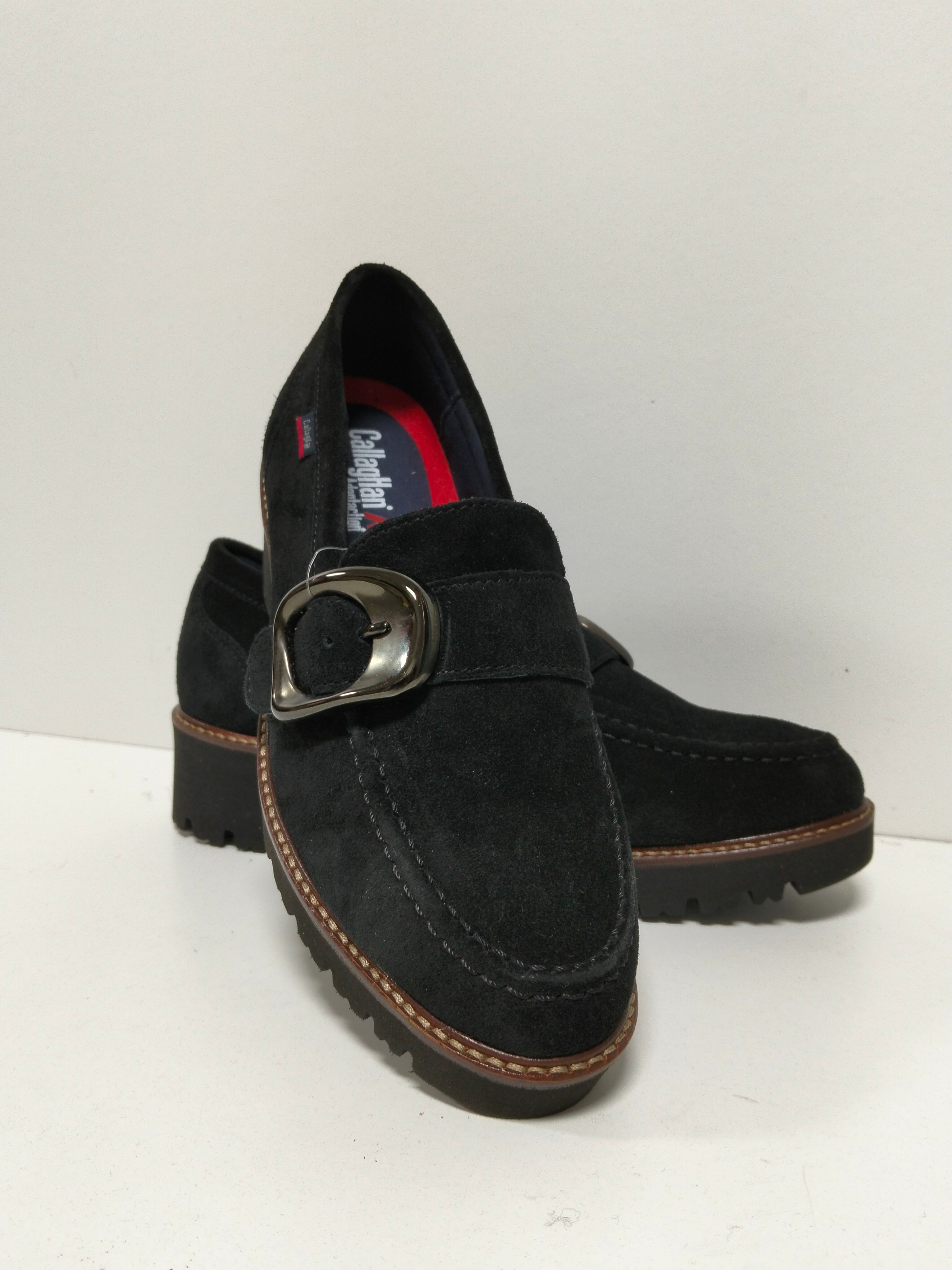 Zapato Callaghan  13463 Negro Ante Mocasin