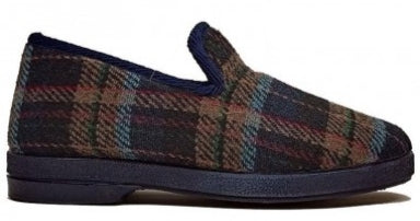 Zapatilla Crube 600 Cuadros azul Cerrada