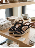 Sandalia NK503 macramé negro