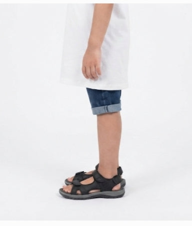 Sandalia velcro DEMAX 77864 UNISEX, trekking, senderismo, color negro
