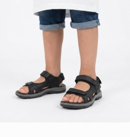 Sandalia velcro DEMAX 77864 UNISEX, trekking, senderismo, color negro