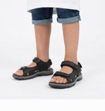 Sandalia velcro DEMAX 77864 UNISEX, trekking, senderismo, color negro