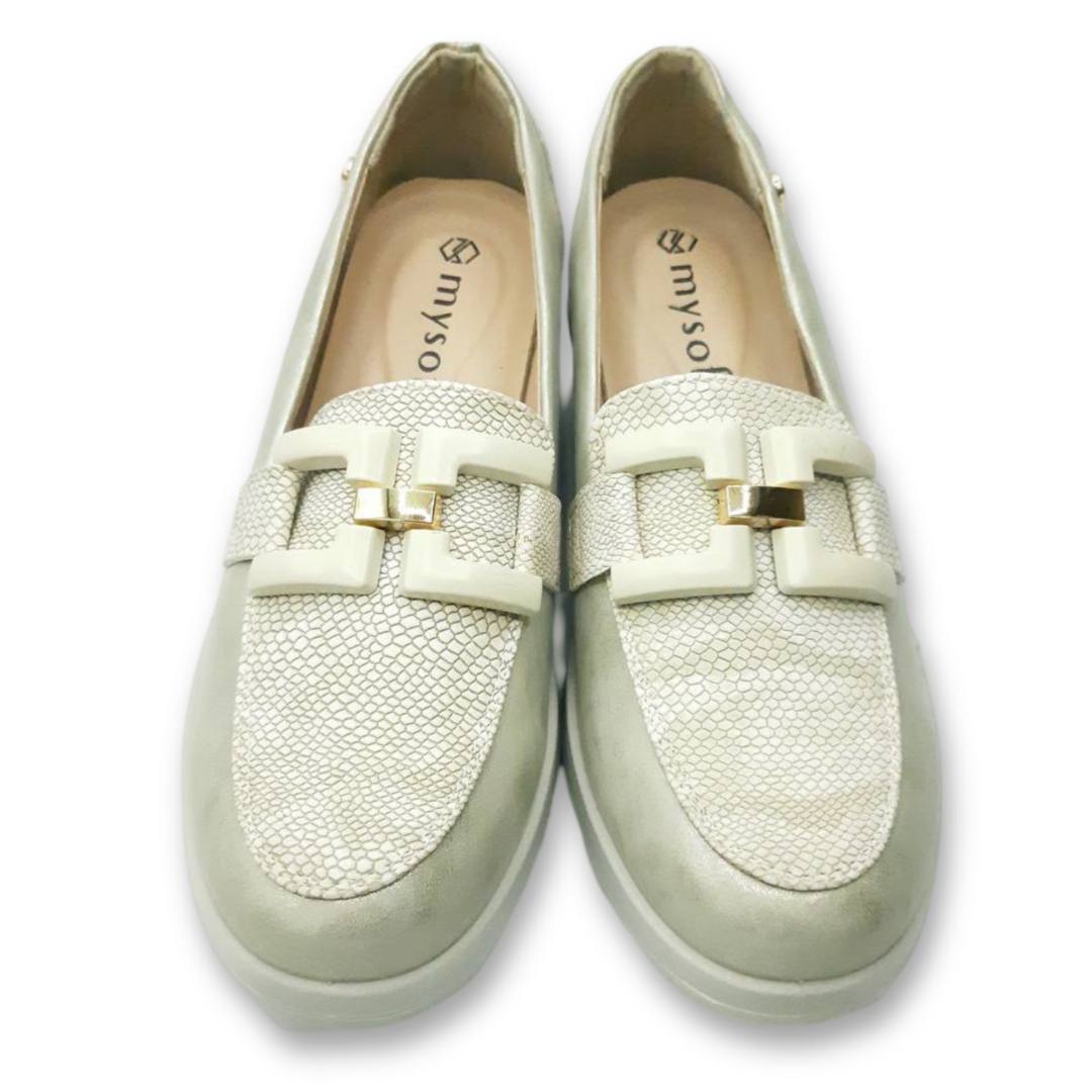 MOCASINES MUJER MYSOFT 24M310 COLOR PLATINO