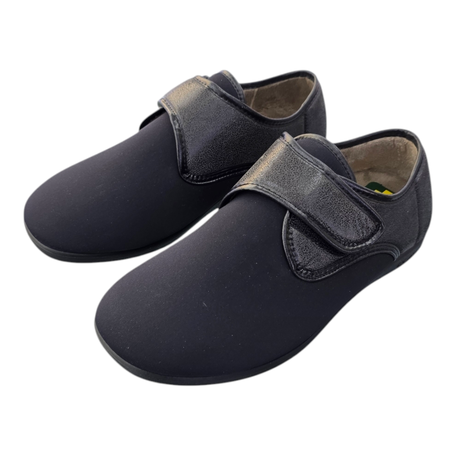 Zapatillas Doctor Cutillas 1506 Negro Elástica  con Velcro Cerrada