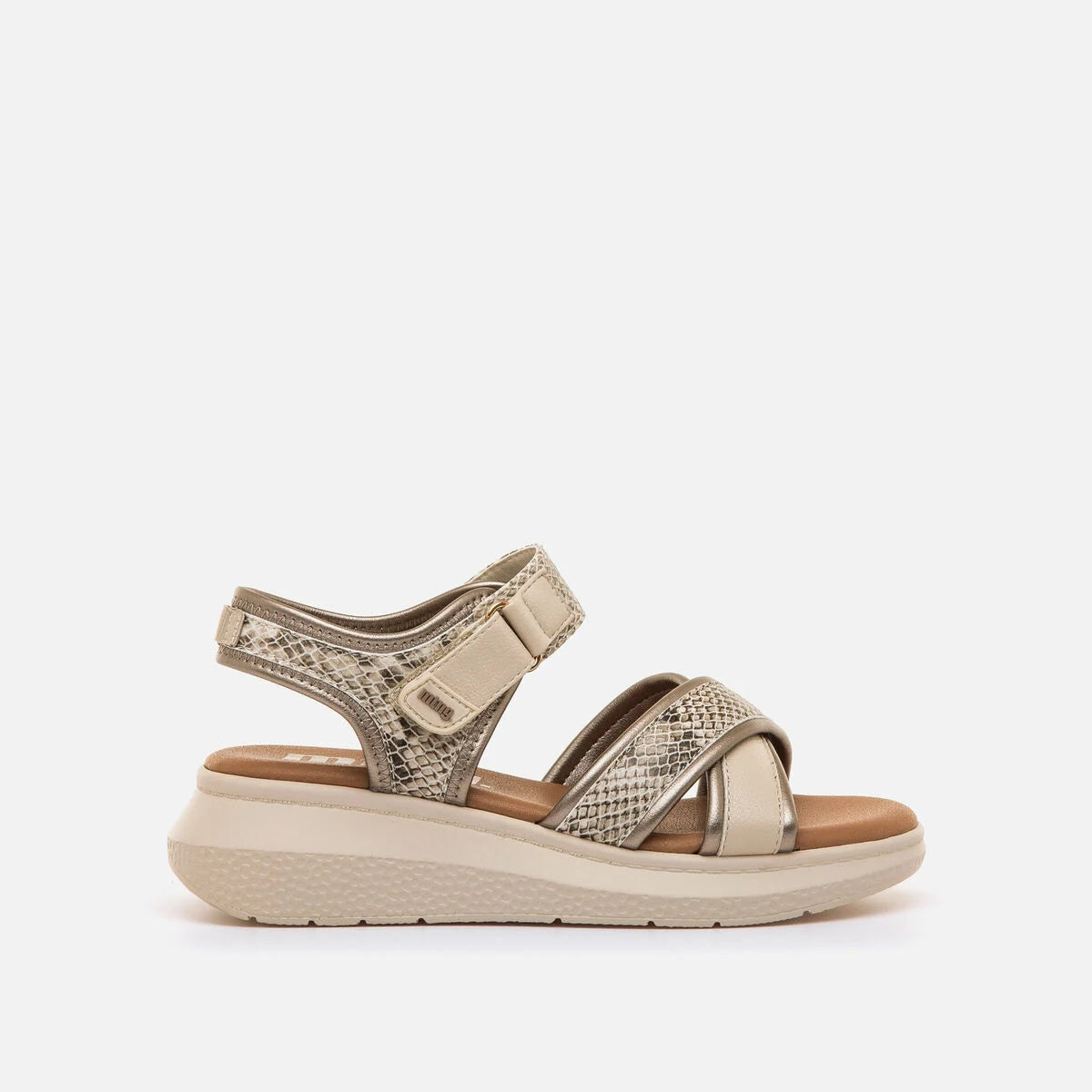 Sandalia Mustang 60933 Taupe  Serpiente