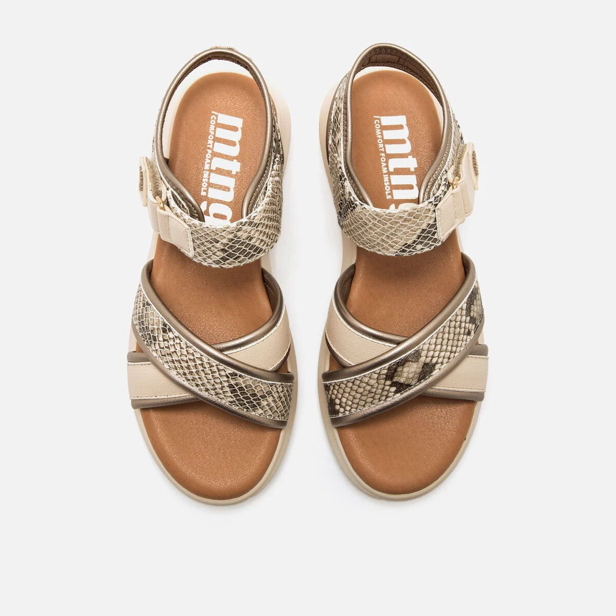 Sandalia Mustang 60933 Taupe  Serpiente