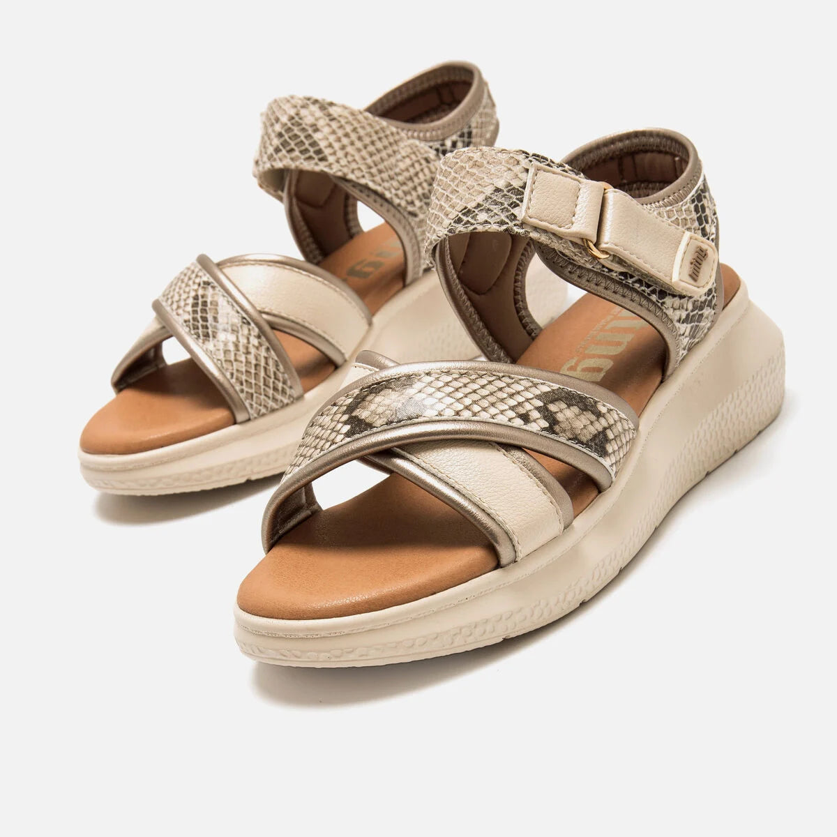 Sandalia Mustang 60933 Taupe  Serpiente