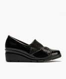 Zapato Pitillos 11531 Charol Cuña Negro