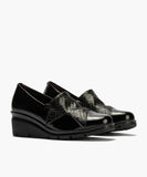 Zapato Pitillos 11531 Charol Cuña Negro