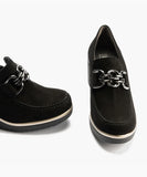 Zapato Pitillos 20530 Ante Cuña Negro