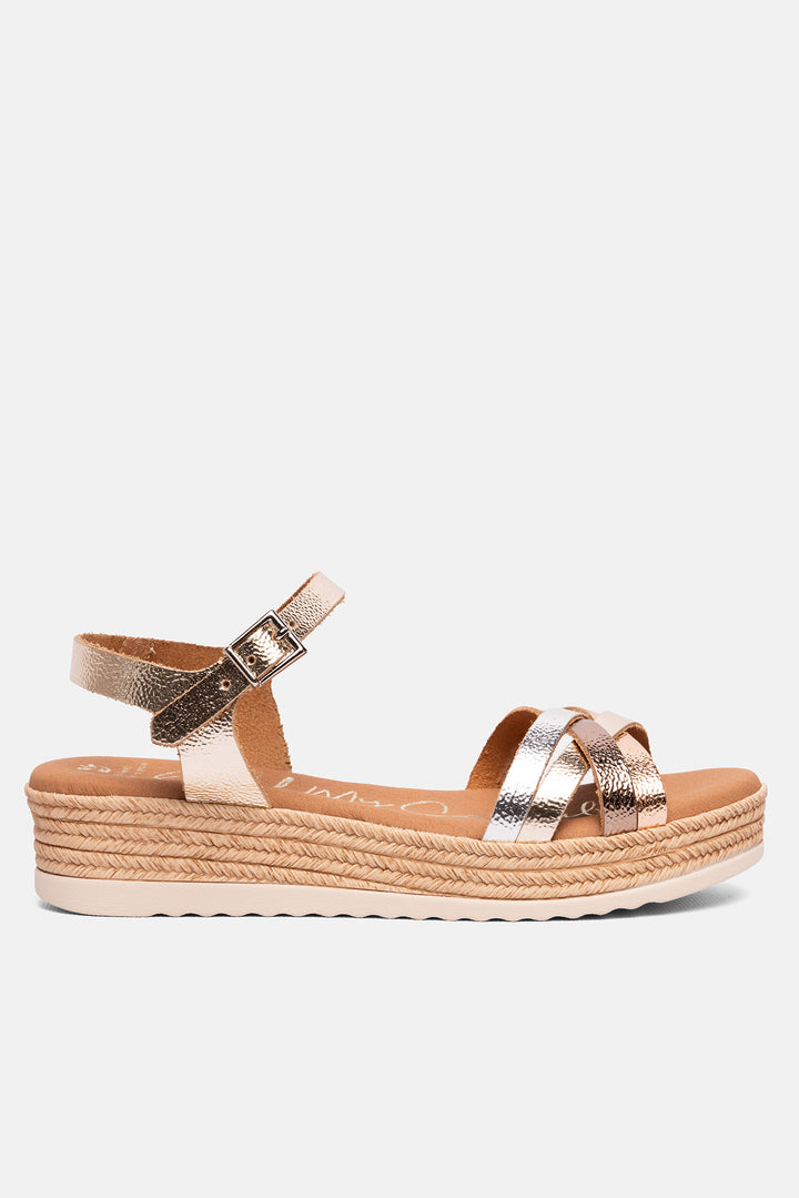 Sandalia Oh my Sandals 6010 Duna Champan cuña y plataforma