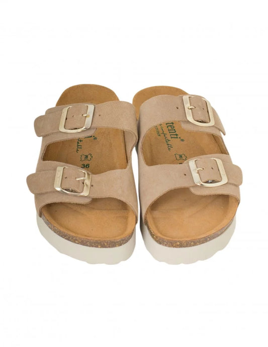 Sandalia Bio AUTENTI 16184 Serraje Topo Plataforma