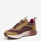 Zapatilla Chiruca Ávila Lady 07 kaki y morado, vista frontal en perspectiva
