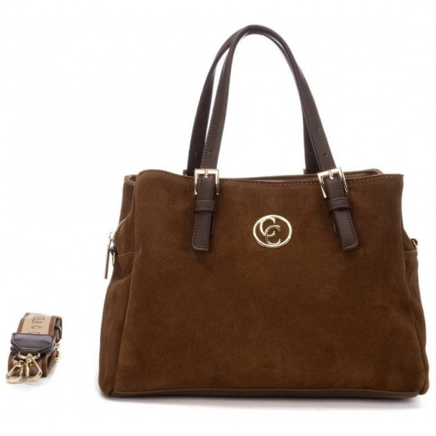 Bolso Carmela 186233 Serraje Camel
