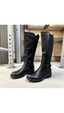 Bota Calzanet DB-5550 Negro Elastico Ancho Especial