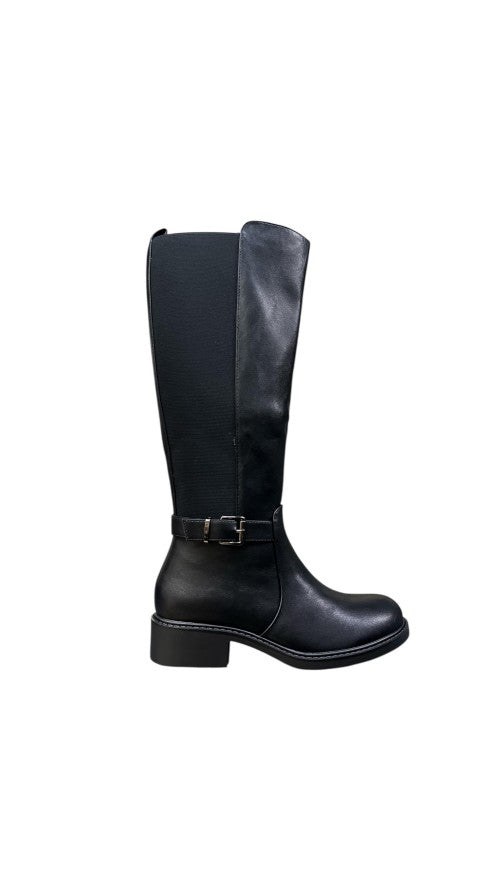 Bota Calzanet DB-5550 Negro Elastico Ancho Especial