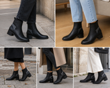 Botín Khloe 5210 Negro Piel