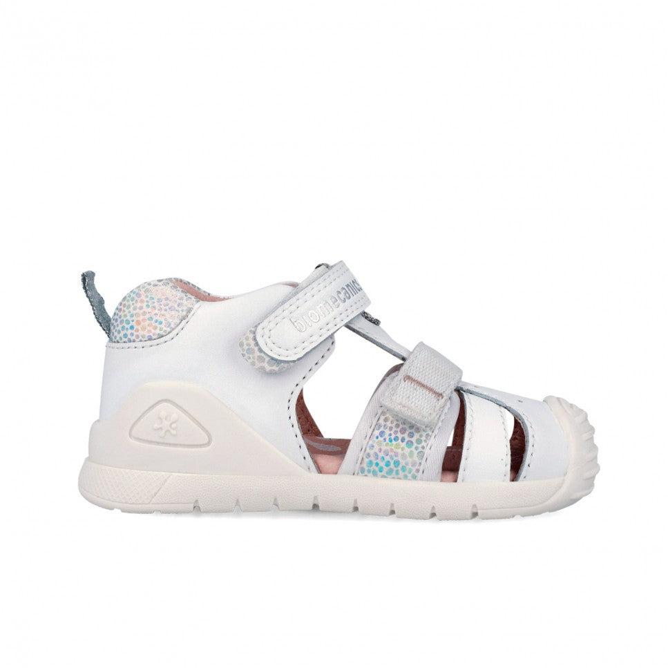 Sandalia BIOMECANICS 262111-B313 BLANCO/PLATA