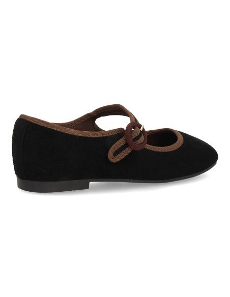 Bailarina Virucci VR6-3511  Negro Pulsera Hebilla